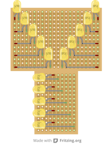 Layout without link wires, anodes are red - click to enlarge